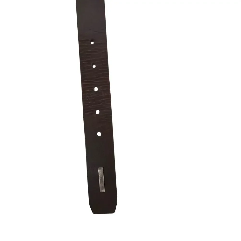 Velez Artisan Leather Goods Brown Leather Silver Nickle Buckle Belt Size 32